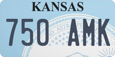 KS license plate 750AMK