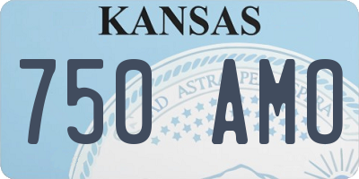 KS license plate 750AMO