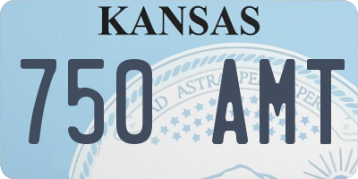 KS license plate 750AMT