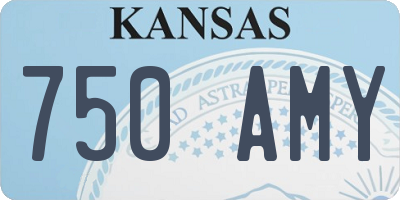 KS license plate 750AMY
