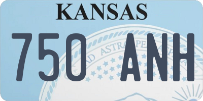 KS license plate 750ANH