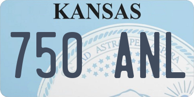 KS license plate 750ANL