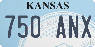 KS license plate 750ANX