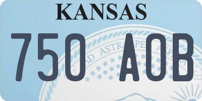 KS license plate 750AOB