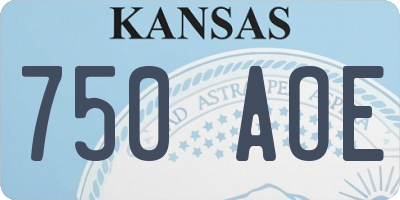 KS license plate 750AOE