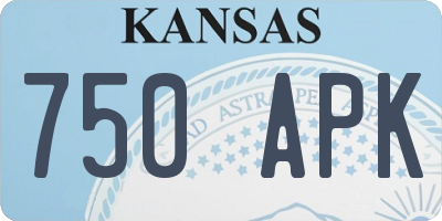 KS license plate 750APK