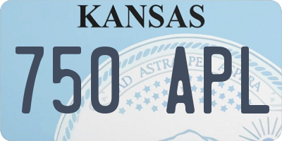 KS license plate 750APL