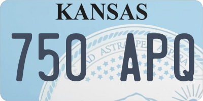 KS license plate 750APQ