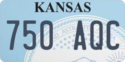 KS license plate 750AQC