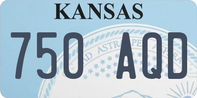 KS license plate 750AQD