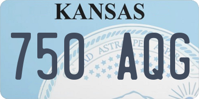 KS license plate 750AQG
