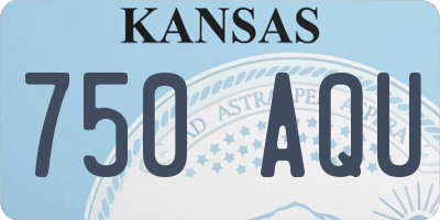 KS license plate 750AQU