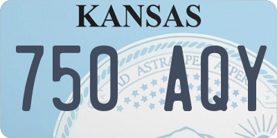 KS license plate 750AQY