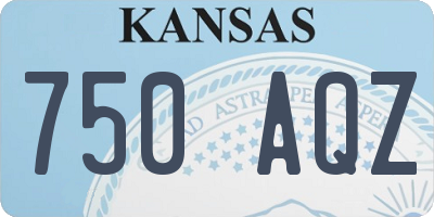 KS license plate 750AQZ