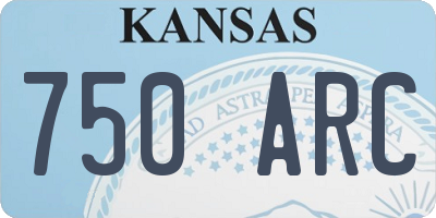 KS license plate 750ARC