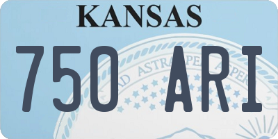 KS license plate 750ARI