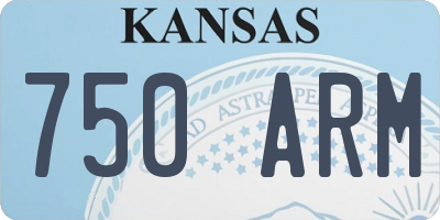 KS license plate 750ARM