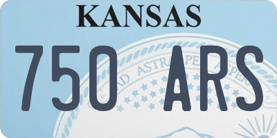 KS license plate 750ARS