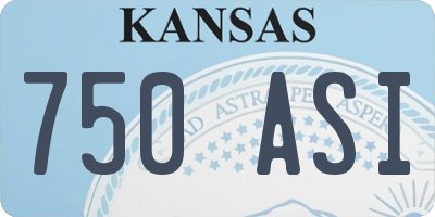 KS license plate 750ASI