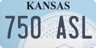 KS license plate 750ASL