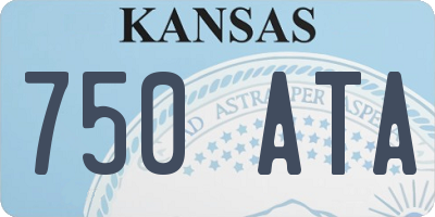 KS license plate 750ATA