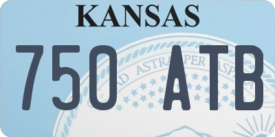 KS license plate 750ATB
