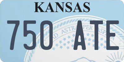 KS license plate 750ATE