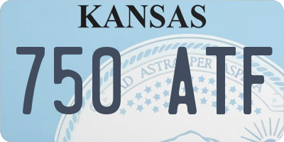 KS license plate 750ATF