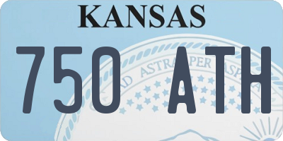 KS license plate 750ATH