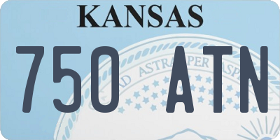 KS license plate 750ATN