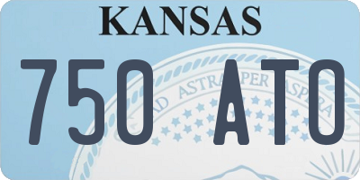 KS license plate 750ATO