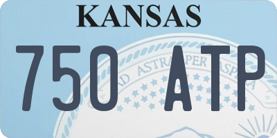 KS license plate 750ATP