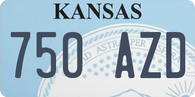 KS license plate 750AZD