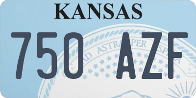 KS license plate 750AZF