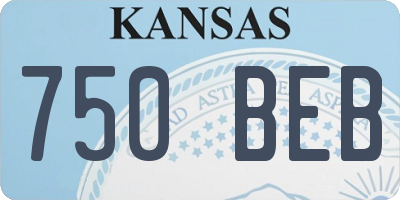 KS license plate 750BEB