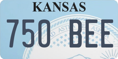 KS license plate 750BEE