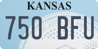 KS license plate 750BFU