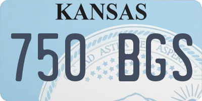 KS license plate 750BGS