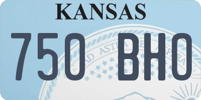 KS license plate 750BHO