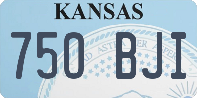 KS license plate 750BJI