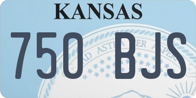 KS license plate 750BJS