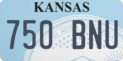 KS license plate 750BNU