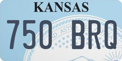 KS license plate 750BRQ