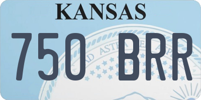 KS license plate 750BRR