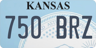 KS license plate 750BRZ