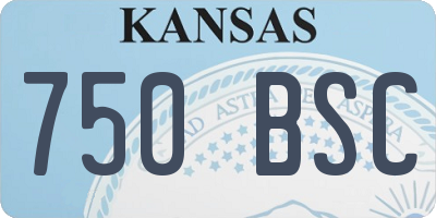 KS license plate 750BSC