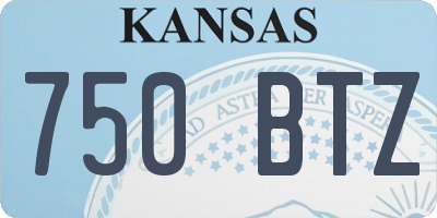 KS license plate 750BTZ