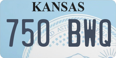 KS license plate 750BWQ