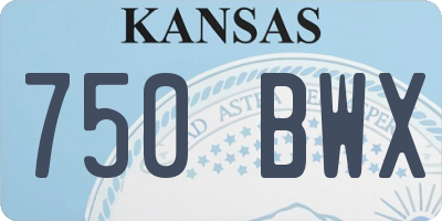 KS license plate 750BWX