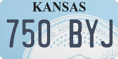 KS license plate 750BYJ